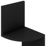 NNEVL Wall Corner Shelf Black 19x19x123 cm Chipboard