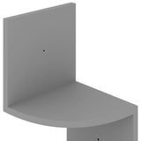NNEVL Wall Corner Shelf Grey 19x19x123 cm Chipboard