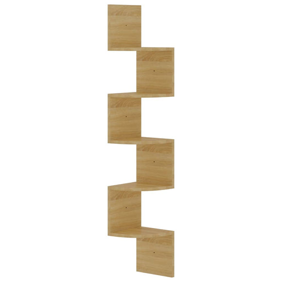 NNEVL Wall Corner Shelf Sonoma Oak 19x19x123 cm Chipboard