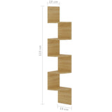 NNEVL Wall Corner Shelf Sonoma Oak 19x19x123 cm Chipboard