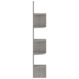 NNEVL Wall Corner Shelf Concrete Grey 19x19x123 cm Chipboard