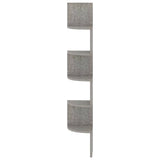 NNEVL Wall Corner Shelf Concrete Grey 19x19x123 cm Chipboard