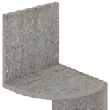 NNEVL Wall Corner Shelf Concrete Grey 19x19x123 cm Chipboard