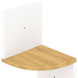 NNEVL Wall Corner Shelf White and Sonoma Oak 19x19x123 cm Chipboard