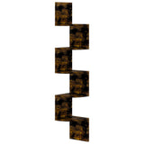 NNEVL Wall Corner Shelf Smoked Oak 19x19x123 cm Chipboard