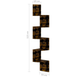 NNEVL Wall Corner Shelf Smoked Oak 19x19x123 cm Chipboard