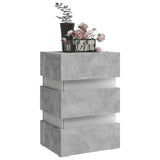 NNEVL LED Bedside Cabinet Concrete Grey 45x35x67 cm Chipboard