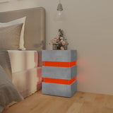 NNEVL LED Bedside Cabinet Concrete Grey 45x35x67 cm Chipboard