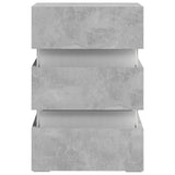 NNEVL LED Bedside Cabinet Concrete Grey 45x35x67 cm Chipboard