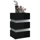 NNEVL LED Bedside Cabinet High Gloss Black 45x35x67 cm Chipboard