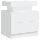 NNEVL Bedside Cabinet White 45x35x52 cm Chipboard