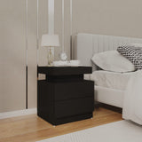 NNEVL Bedside Cabinet Black 45x35x52 cm Chipboard