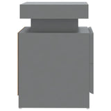 NNEVL Bedside Cabinet Grey 45x35x52 cm Chipboard