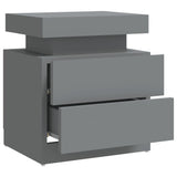 NNEVL Bedside Cabinet Grey 45x35x52 cm Chipboard