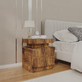 NNEVL Bedside Cabinet Smoked Oak 45x35x52 cm Chipboard