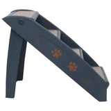 NNEVL Folding 4-Step Dog Stairs Dark Grey