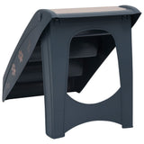 NNEVL Folding 4-Step Dog Stairs Dark Grey