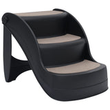NNEVL Folding 3-Step Dog Stairs Black