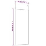 NNEVL Door Mirror Black 30x80 cm Glass and Aluminium