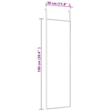 NNEVL Door Mirror Black 30x100 cm Glass and Aluminium