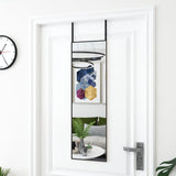 NNEVL Door Mirror Black 30x100 cm Glass and Aluminium