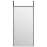NNEVL Door Mirror Black 40x80 cm Glass and Aluminium