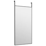 NNEVL Door Mirror Black 40x80 cm Glass and Aluminium
