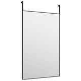 NNEVL Door Mirror Black 50x80 cm Glass and Aluminium