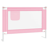 NNEVL Toddler Safety Bed Rail Pink 90x25 cm Fabric