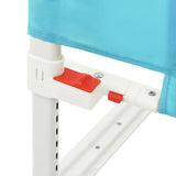 NNEVL Toddler Safety Bed Rail Blue 90x25 cm Fabric