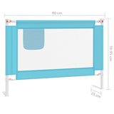 NNEVL Toddler Safety Bed Rail Blue 90x25 cm Fabric