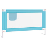 NNEVL Toddler Safety Bed Rail Blue 140x25 cm Fabric