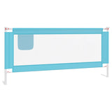 NNEVL Toddler Safety Bed Rail Blue 200x25 cm Fabric