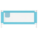 NNEVL Toddler Safety Bed Rail Blue 200x25 cm Fabric