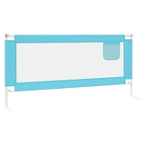 NNEVL Toddler Safety Bed Rail Blue 200x25 cm Fabric