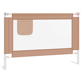 NNEVL Toddler Safety Bed Rail Taupe 100x25 cm Fabric