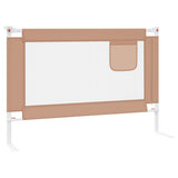 NNEVL Toddler Safety Bed Rail Taupe 100x25 cm Fabric