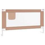 NNEVL Toddler Safety Bed Rail Taupe 150x25 cm Fabric