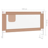 NNEVL Toddler Safety Bed Rail Taupe 150x25 cm Fabric