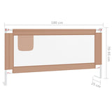 NNEVL Toddler Safety Bed Rail Taupe 180x25 cm Fabric