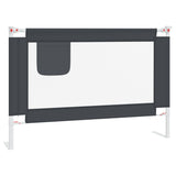 NNEVL Toddler Safety Bed Rail Dark Grey 100x25 cm Fabric