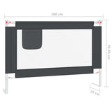 NNEVL Toddler Safety Bed Rail Dark Grey 100x25 cm Fabric