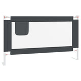NNEVL Toddler Safety Bed Rail Dark Grey 140x25 cm Fabric