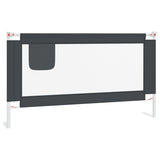 NNEVL Toddler Safety Bed Rail Dark Grey 150x25 cm Fabric