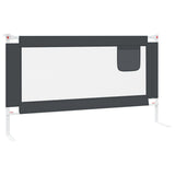 NNEVL Toddler Safety Bed Rail Dark Grey 150x25 cm Fabric