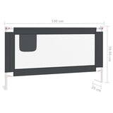 NNEVL Toddler Safety Bed Rail Dark Grey 150x25 cm Fabric