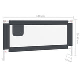 NNEVL Toddler Safety Bed Rail Dark Grey 180x25 cm Fabric