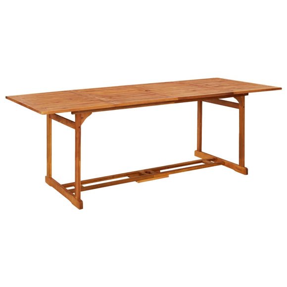 NNEVL Garden Dining Table 220x90x75 cm Solid Wood Acacia