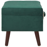 NNEVL Storage Stool Green 40 cm Velvet