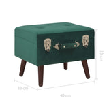 NNEVL Storage Stool Green 40 cm Velvet